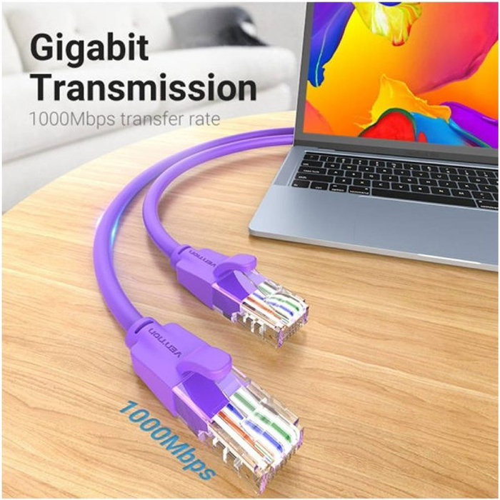 Vention Cable de Red RJ45 UTP IBEVH Cat.6 1m Morado